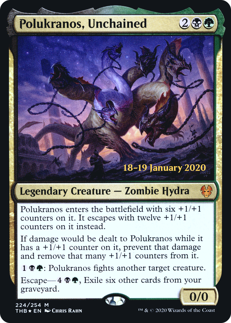 Polukranos, Unchained (PRE-224S) - Theros Beyond Death Promos Foil