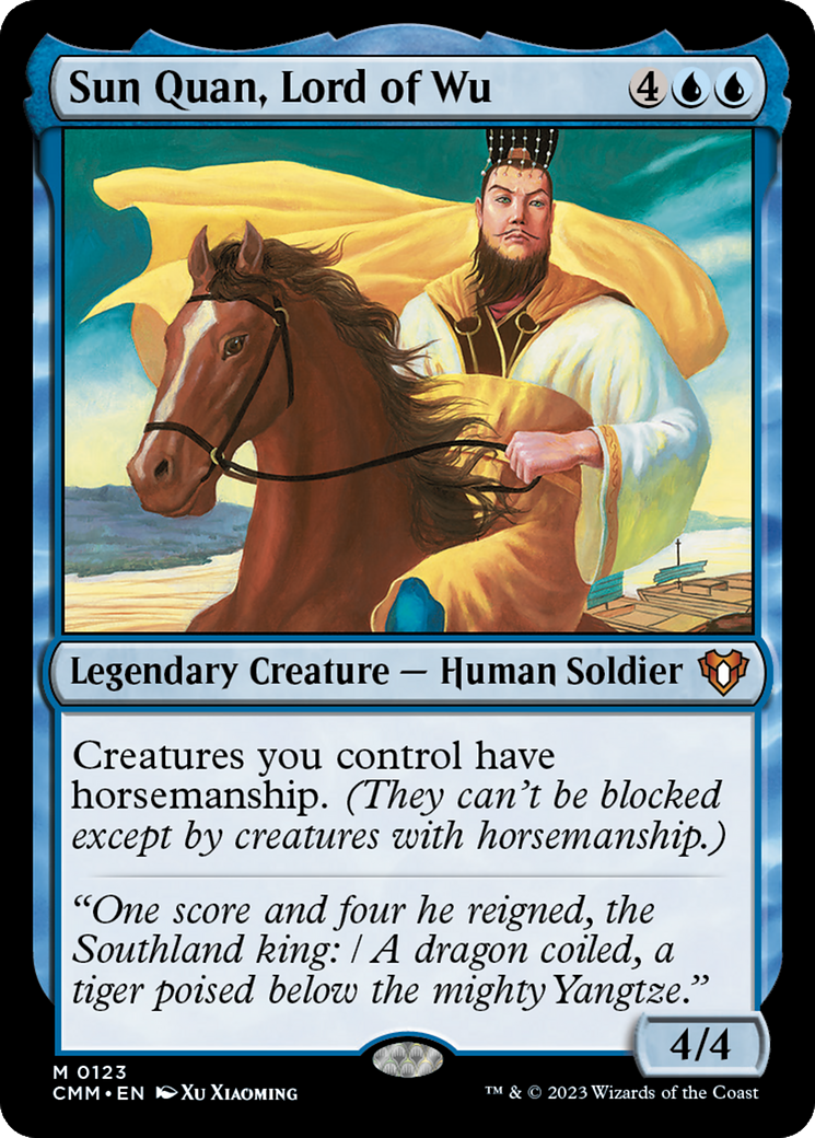 Sun Quan, Seigneur de Wu (CMM-123) - Commander Masters Foil