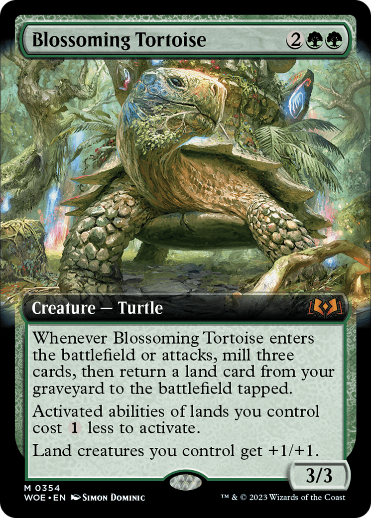 Tortue en fleurs (WOE-354) - Wilds of Eldraine : (Extended Art) Foil