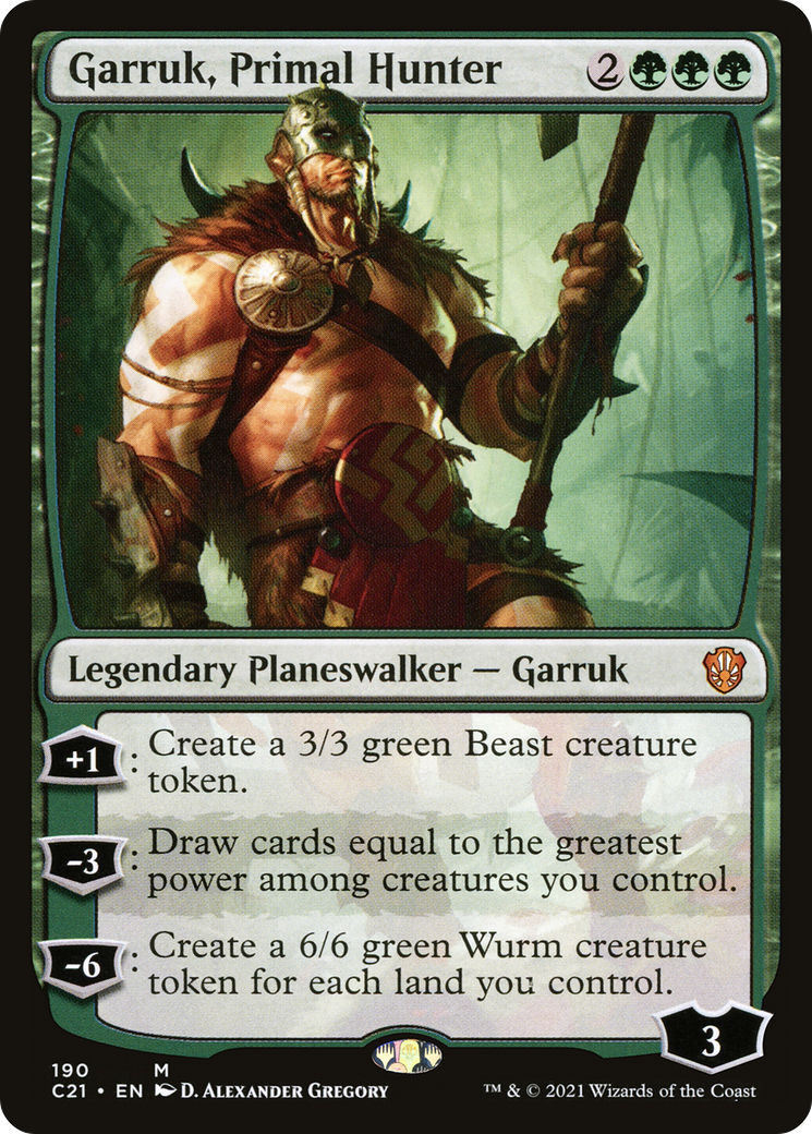 Garruk, Chasseur Primordial (C21-190) - Commandant 2021