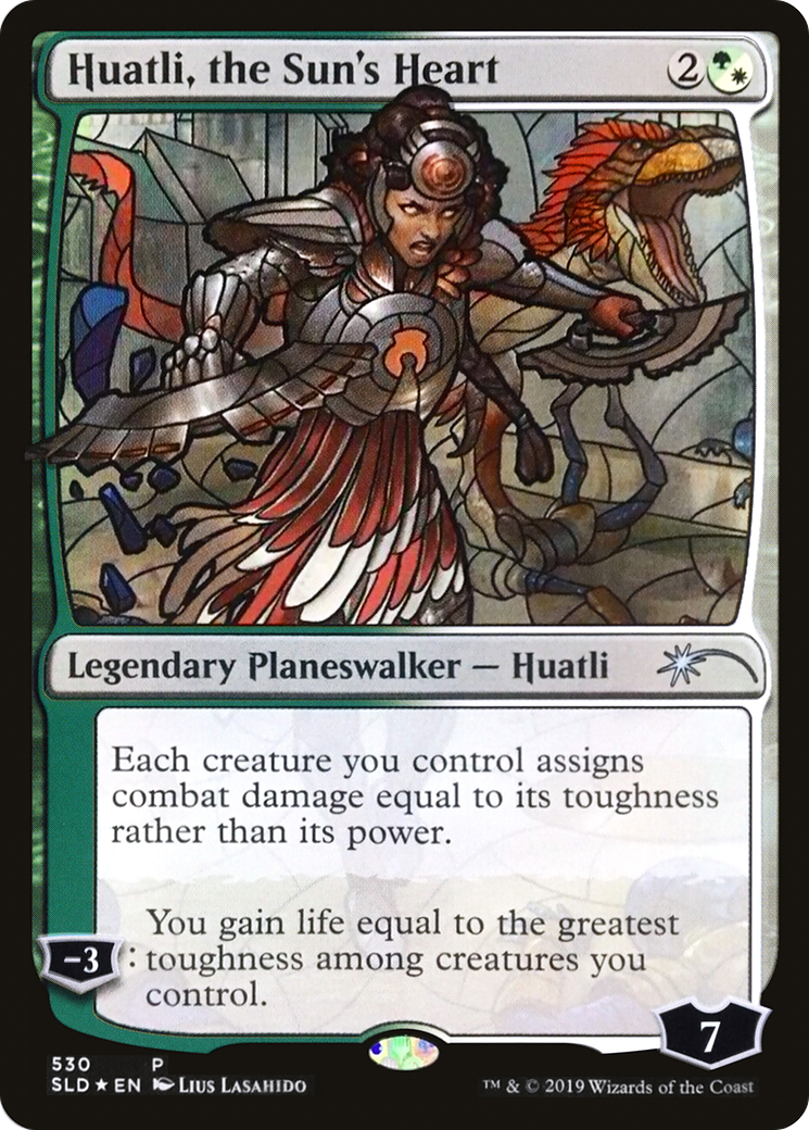 Huatli, the Sun's Heart (Stained Glass) (SLD-530) - Secret Lair Drop Foil