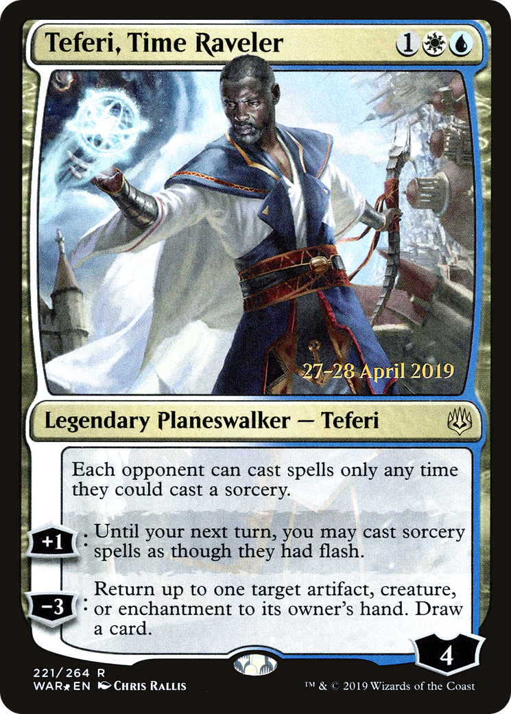 Teferi, Time Raveler (PRE-221S) - War of the Spark Promos Foil