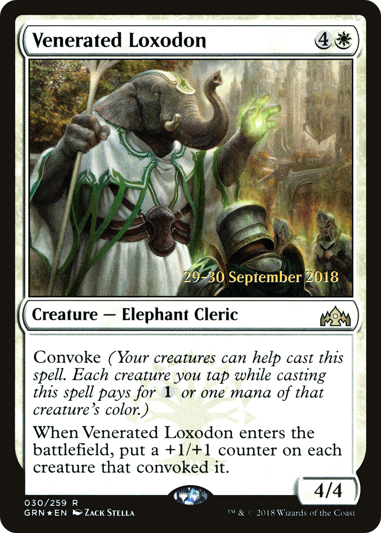 Venerated Loxodon (PRE-30S) - Guilds of Ravnica Promos Foil