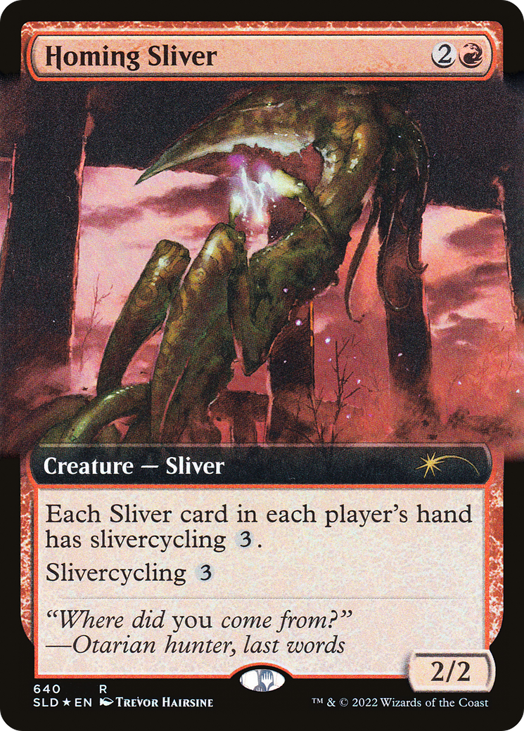 Homing Sliver (Extended Art) (SLD-640) - Secret Lair Drop: (Extended Art) Foil