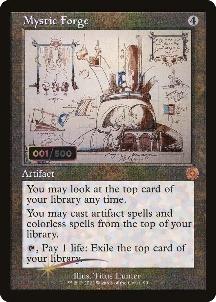 Mystic Forge (Schematic) (Serial Numbered) (BRR-099) - The Brothers' War Retro Artifacts Foil