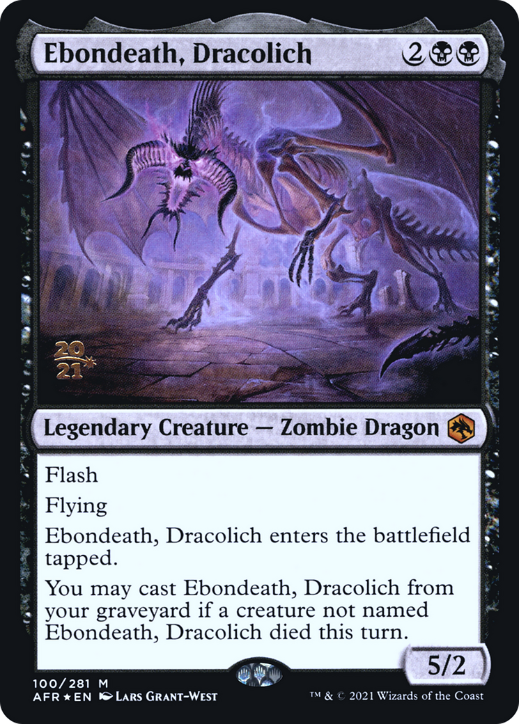 Ebondeath, Dracolich (PRE-100) - Adventures in the Forgotten Realms Promos Foil