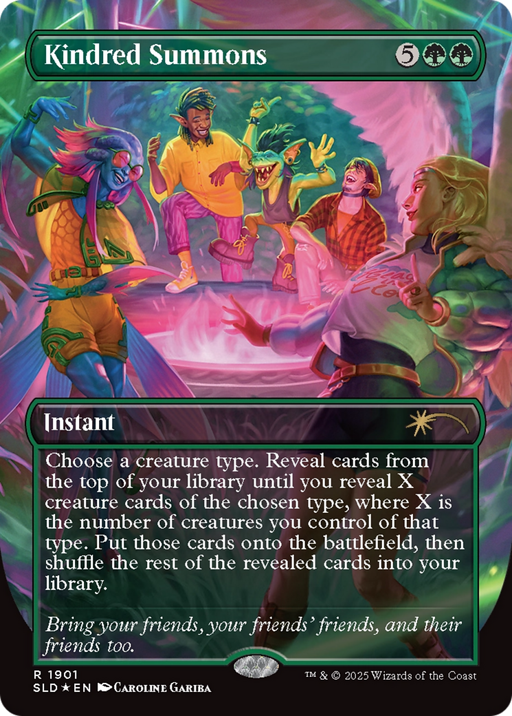 Kindred Summons (SLD-1901) - Secret Lair Drop (Borderless) Foil