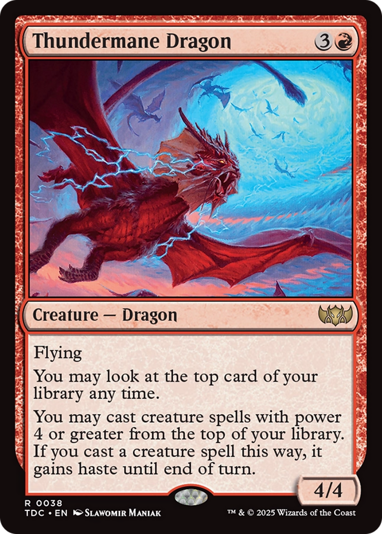 Dragon Crin-de-Tonnerre (TDC-038) - Commandant : Tarkir : Tempête de Dragons