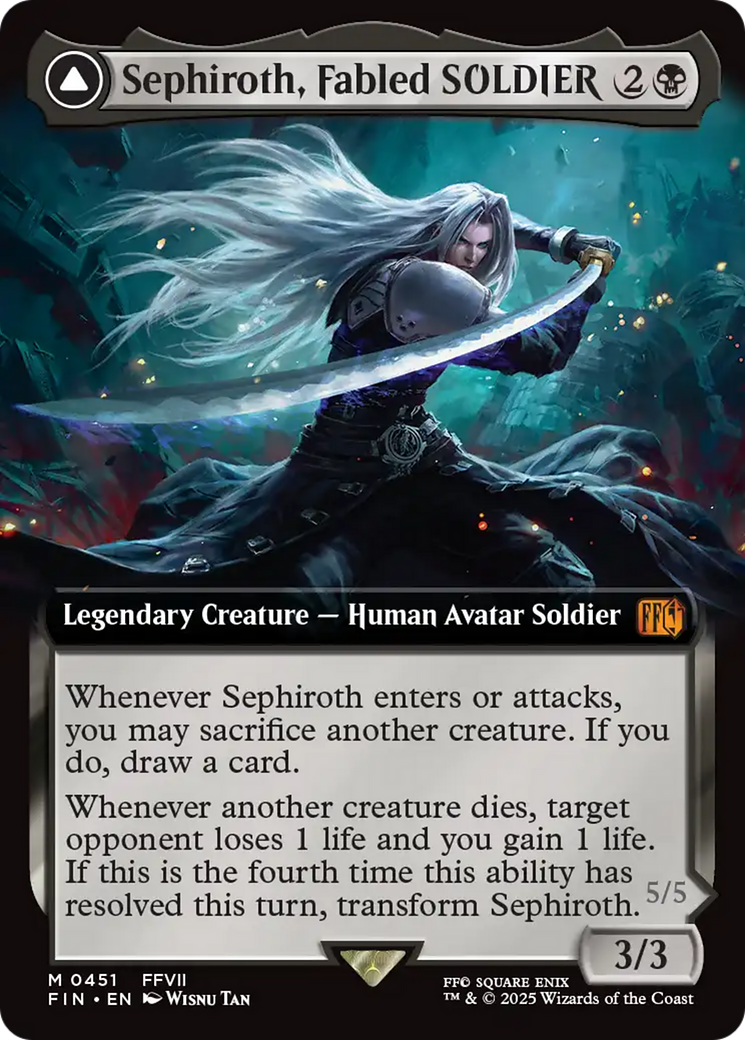 Sephiroth, Fabled SOLDIER // Sephiroth, One-Winged Angel (FIN-451) - FINAL FANTASY: (Extended Art)