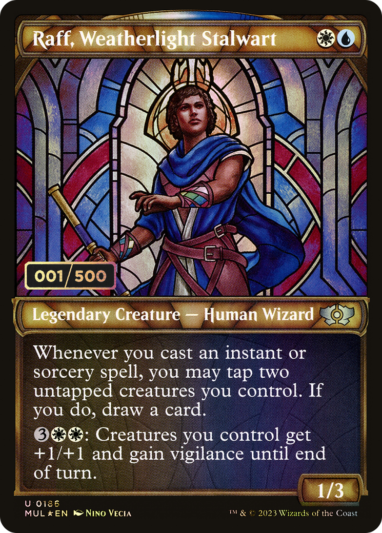 Raff, Weatherlight Stalwart (Serial Numbered) (MUL-186) - Multiverse Legends: (Showcase) Foil
