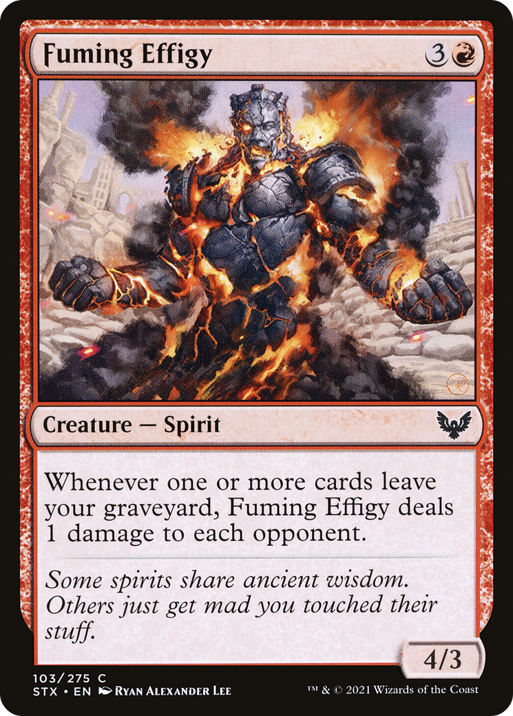 Fuming Effigy (STX-103) - Strixhaven: School of Mages Foil