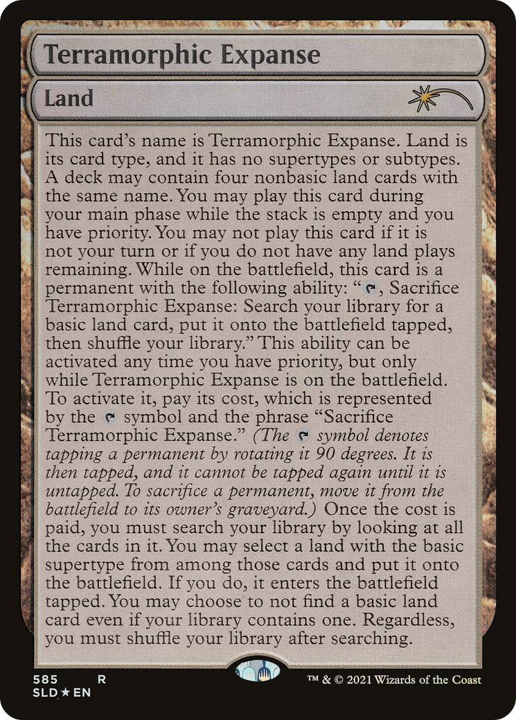 Terramorphic Expanse (Full-Text Lands) (SLD-585) - Secret Lair Drop Foil