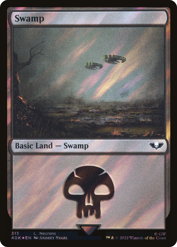 Swamp (313) (Surge Foil) (40K-313) - Warhammer 40,000 Commander Foil