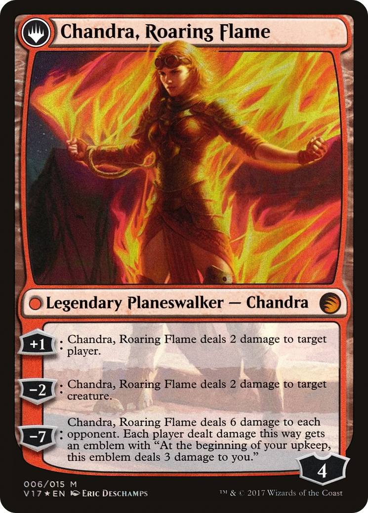 Chandra, Feu de Kaladesh // Chandra, Flamme Rugissante (V17-006) - From the Vault : Transformation : (originpwdfc) Foil
