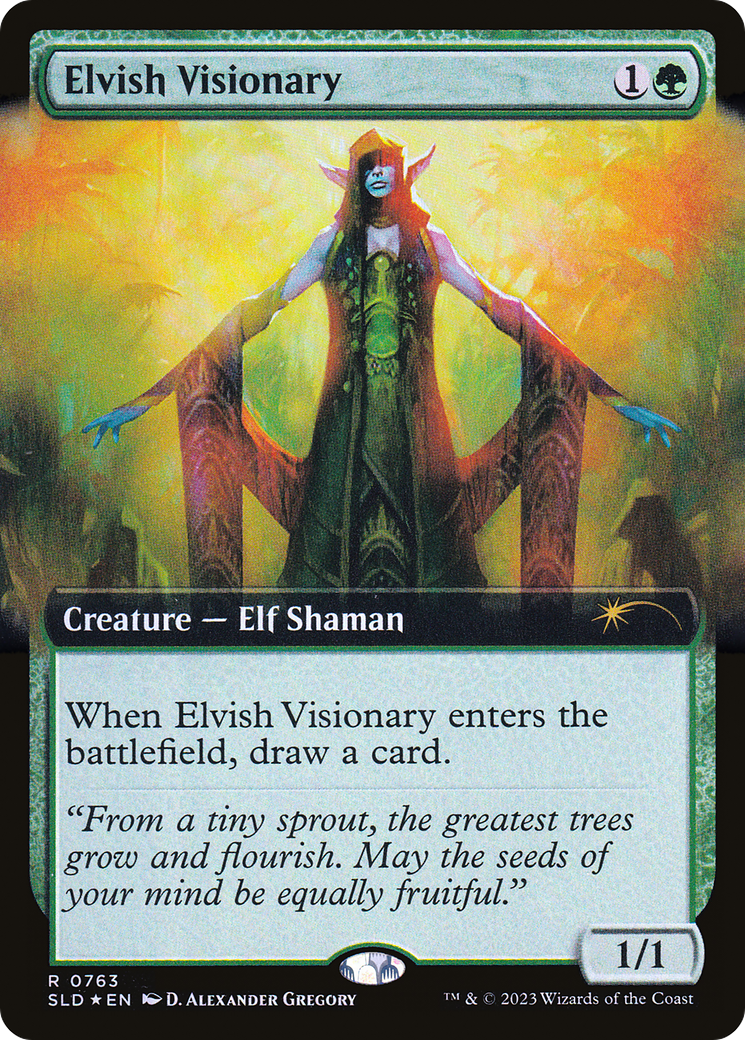 Visionnaire elfique (SLD-763) - Butin secret : (Extended Art) Foil