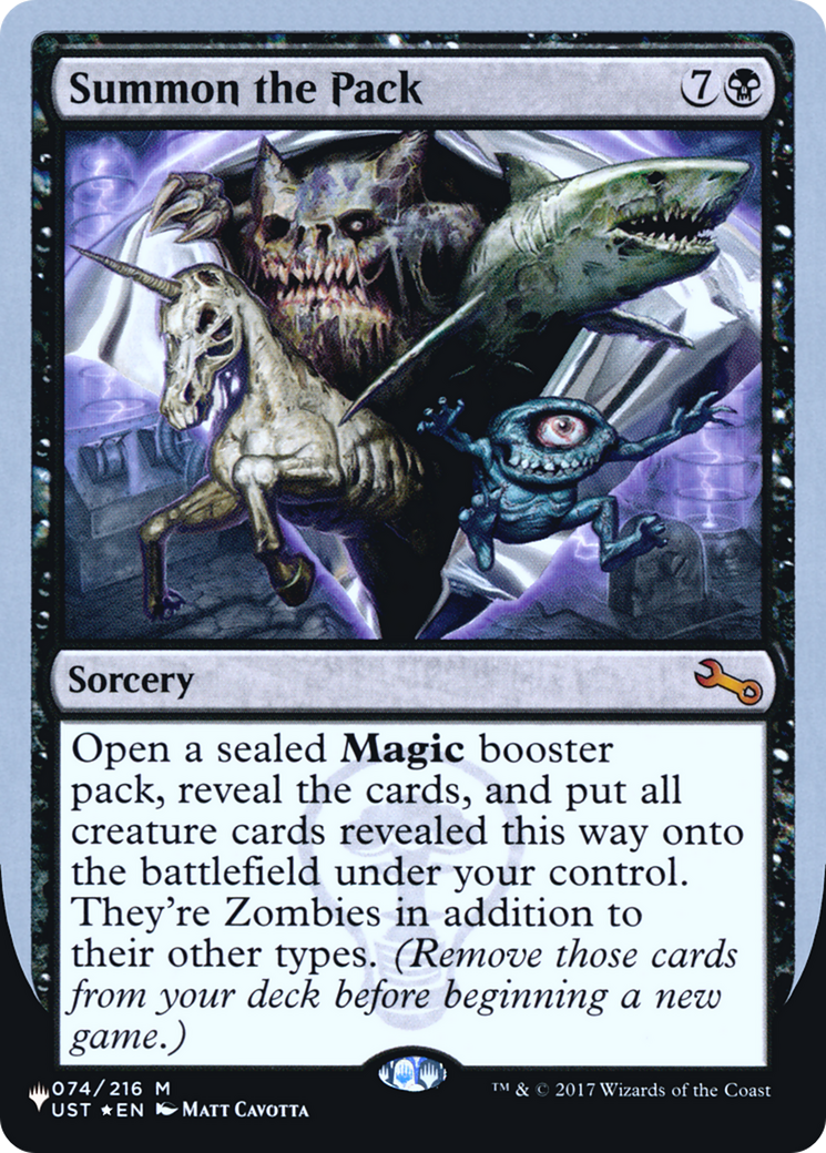 Summon the Pack (LIST-025) - The List (Unfinity Foil Edition) Foil