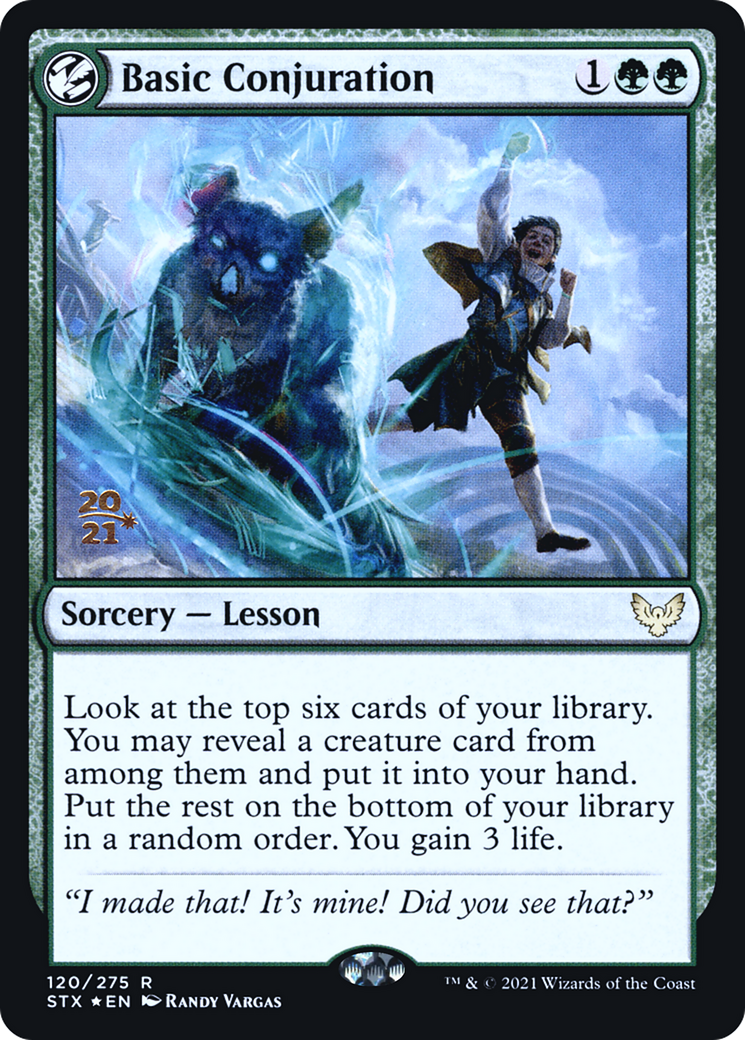 Basic Conjuration (PRE-120S) - Strixhaven: School of Mages Promos: (lesson) Foil