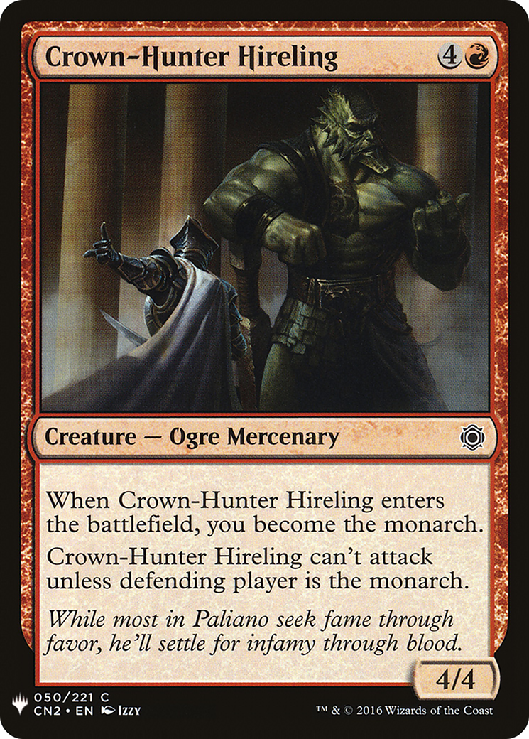 Crown-Hunter Hireling (LIST-050) - The List