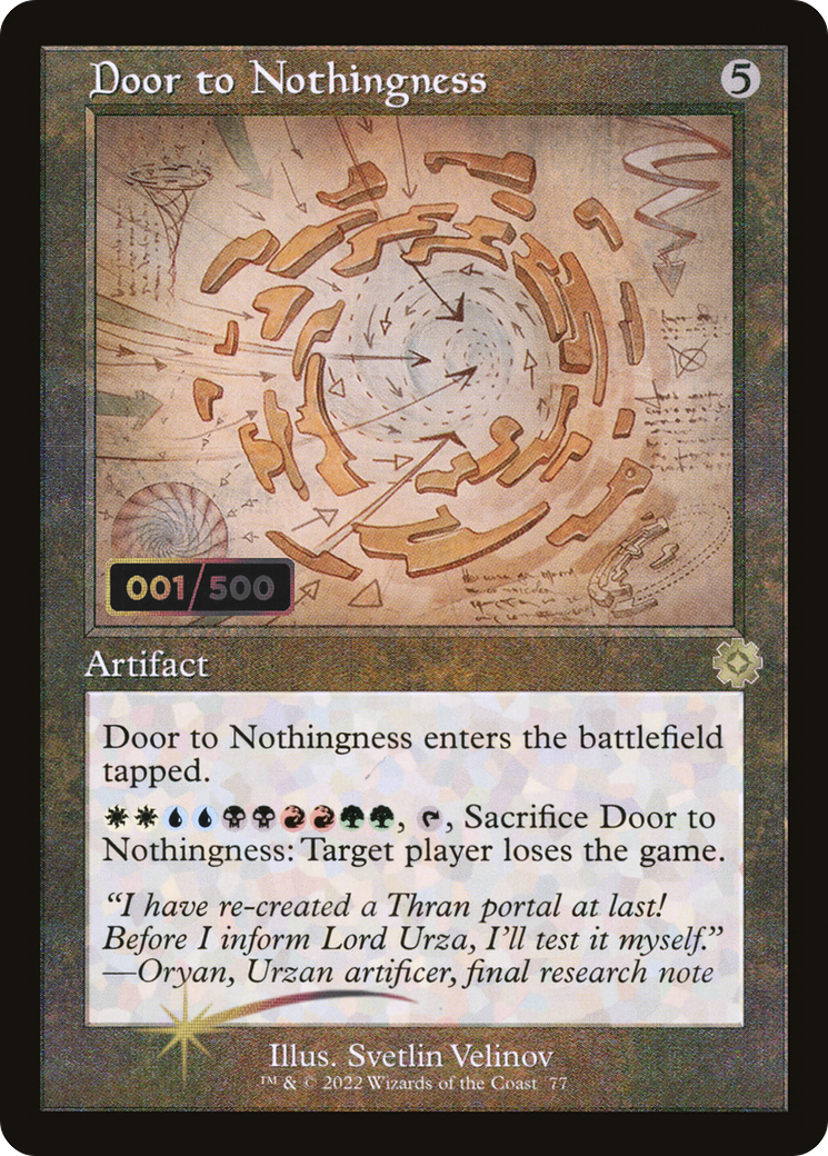 Door to Nothingness (Schematic) (Serial Numbered) (BRR-077) - The Brothers' War Retro Artifacts Foil