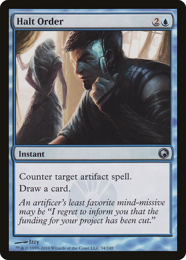 Ordre d'arrêt (SOM-034) – Cicatrices de Mirrodin Foil
