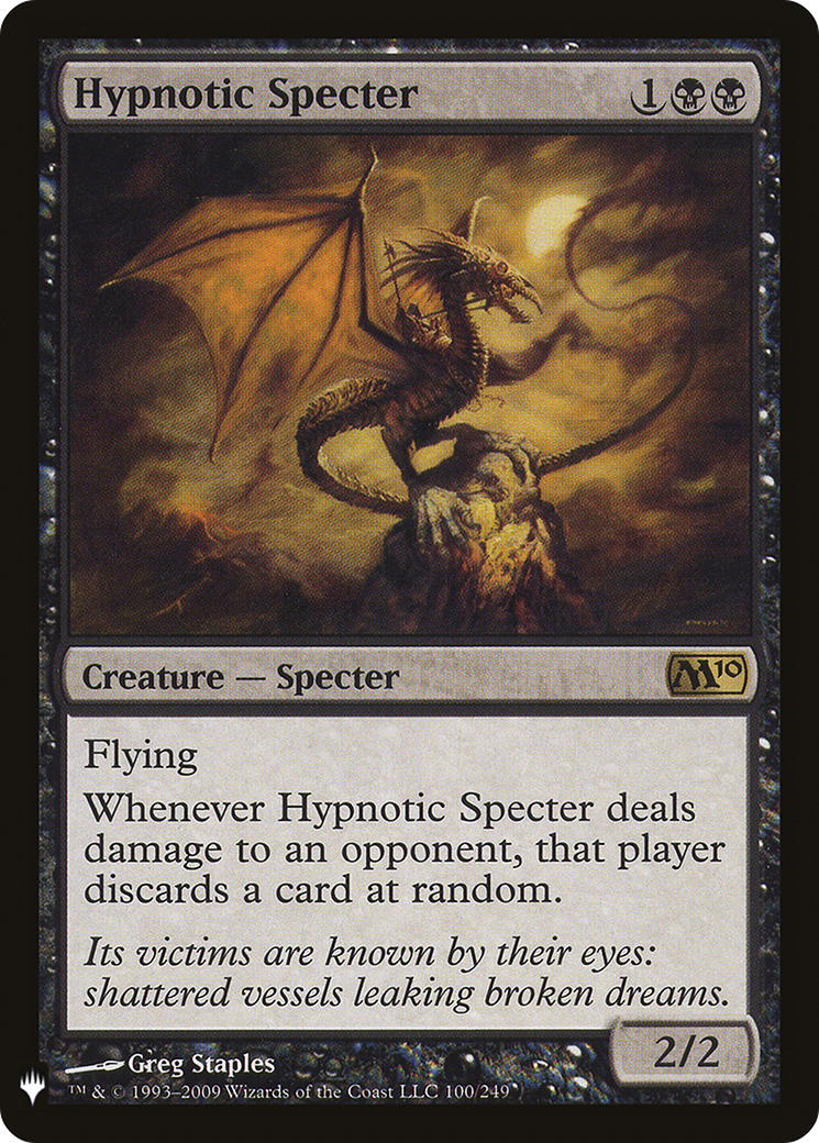 Spectre hypnotique (PLST-M10-100) - La liste