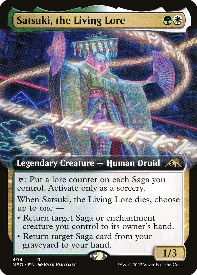 Satsuki, le savoir vivant (NEO-494) - Kamigawa : Neon Dynasty : (Extended Art) Foil