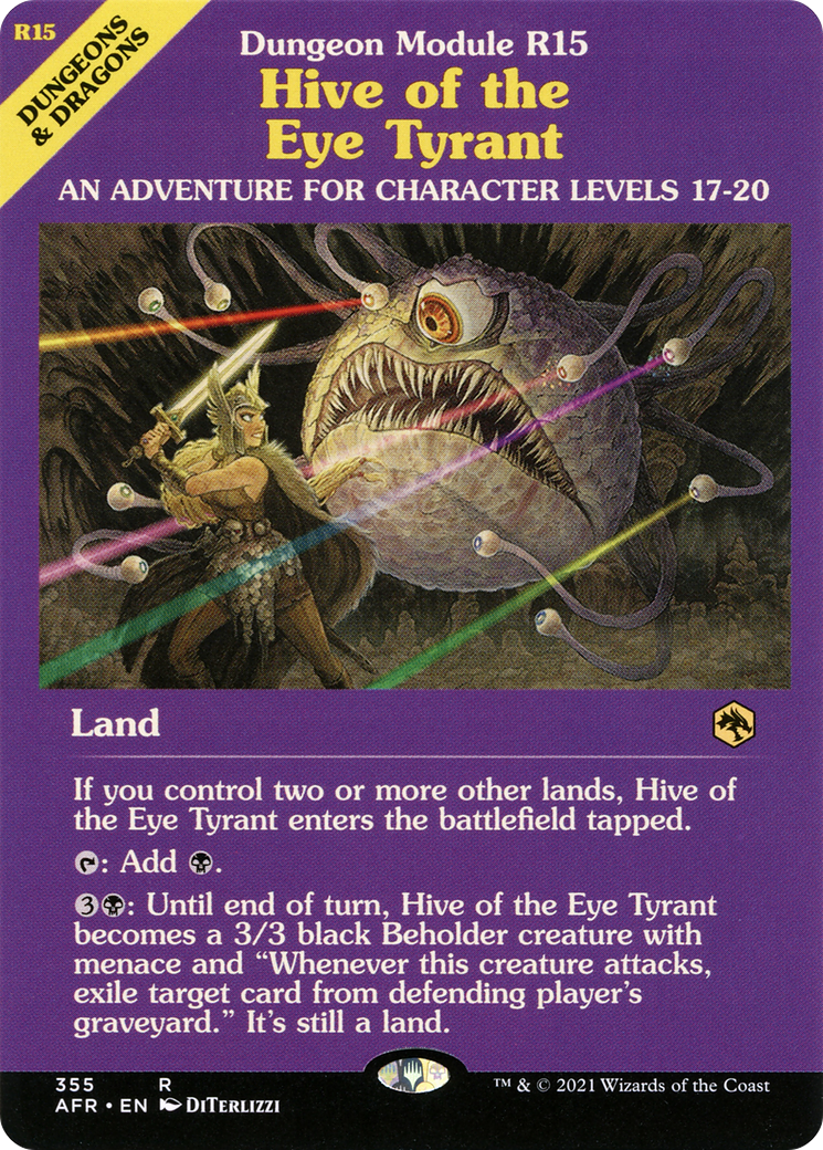 Hive of the Eye Tyrant (Dungeon Module) (AFR-355) - Adventures in the Forgotten Realms: (Showcase)