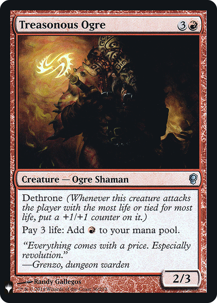 Treasonous Ogre (LIST-CNS-36) - The List Foil