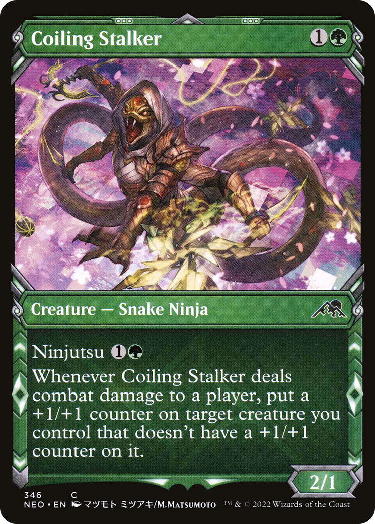 Coiling Stalker (NEO-346) - Kamigawa : Neon Dynasty : (Vitrine)