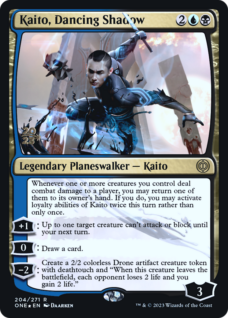 Kaito, Dancing Shadow (PRE-204S) - Phyrexia: All Will Be One Promos Foil
