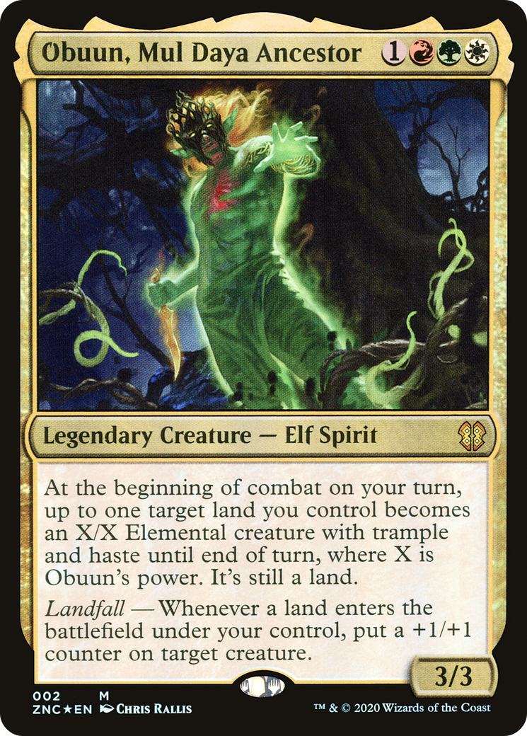Obuun, ancêtre Mul Daya (ZNC-002) - Foil Commandant ascendant de Zendikar