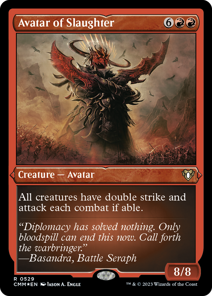 Avatar of Slaughter (CMM-529) - Commander Masters Etched Foil