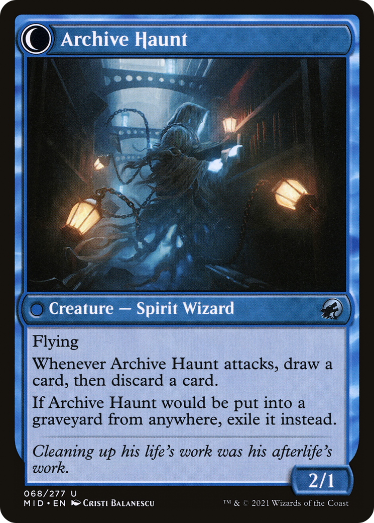 Archiviste débordé // Archive Haunt (MID-068) - Innistrad : Chasse de minuit : (Transformation double face) Foil