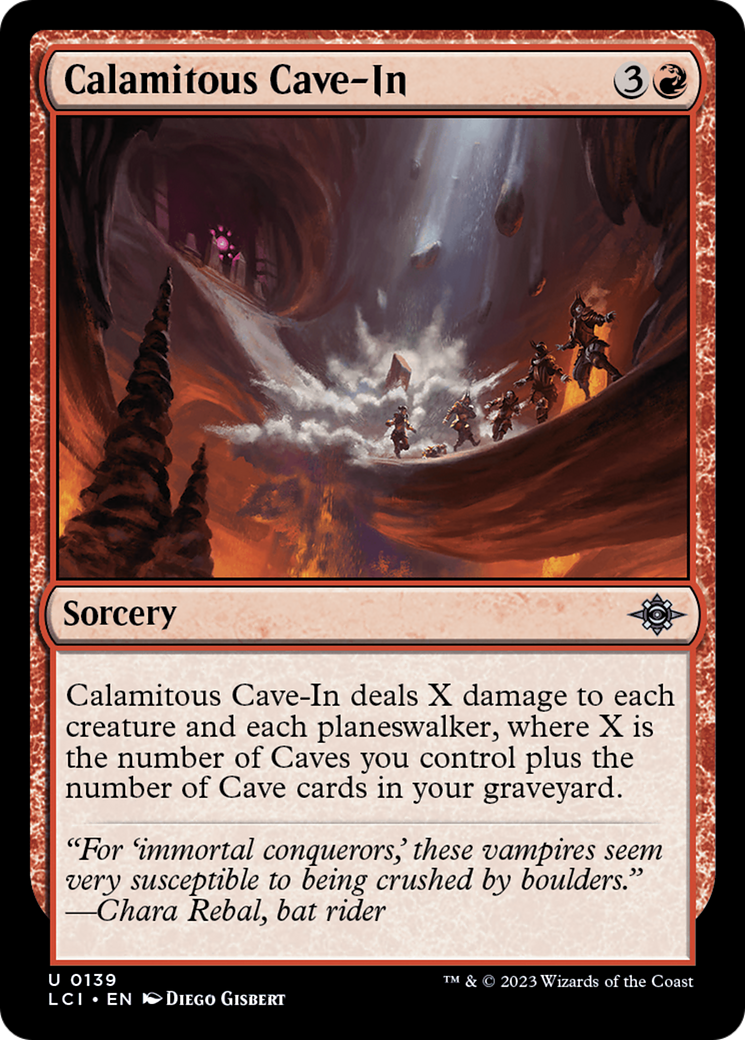 Calamitous Cave-In (LCI-139) - The Lost Caverns of Ixalan Foil