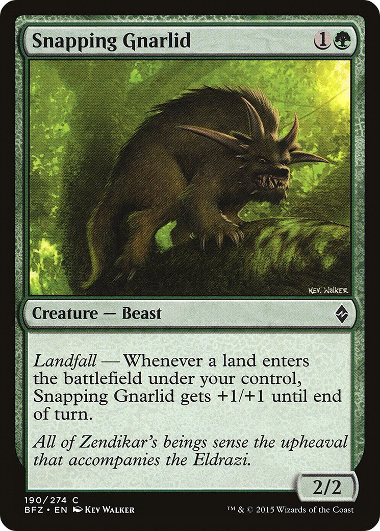 Snapping Gnarlid (BFZ-190) - Bataille pour Zendikar Foil