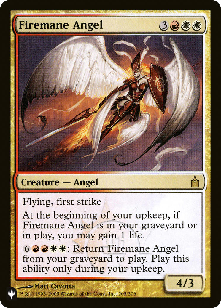 Firemane Angel (LIST-205/306) - The List