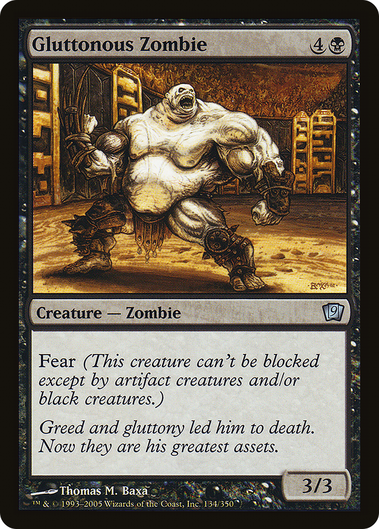 Gluttonous Zombie (9ED-134★) - Ninth Edition Foil