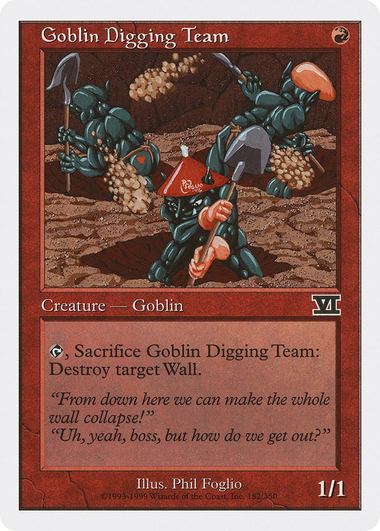 Goblin Digging Team (6ED-182) - Classic Sixth Edition