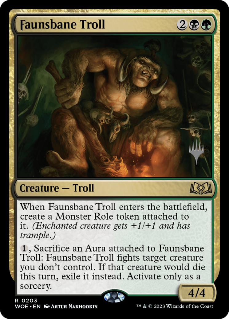 Faunsbane Troll (PPWOE-203P) - Wilds of Eldraine Promos