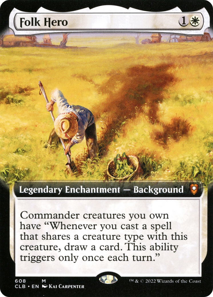 Folk Hero (Extended Art) (CLB-608) - Commander Legends: Battle for Baldur's Gate: (Extended Art)