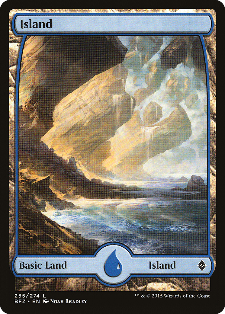 Island (255) - Full Art (BFZ-255) - Battle for Zendikar