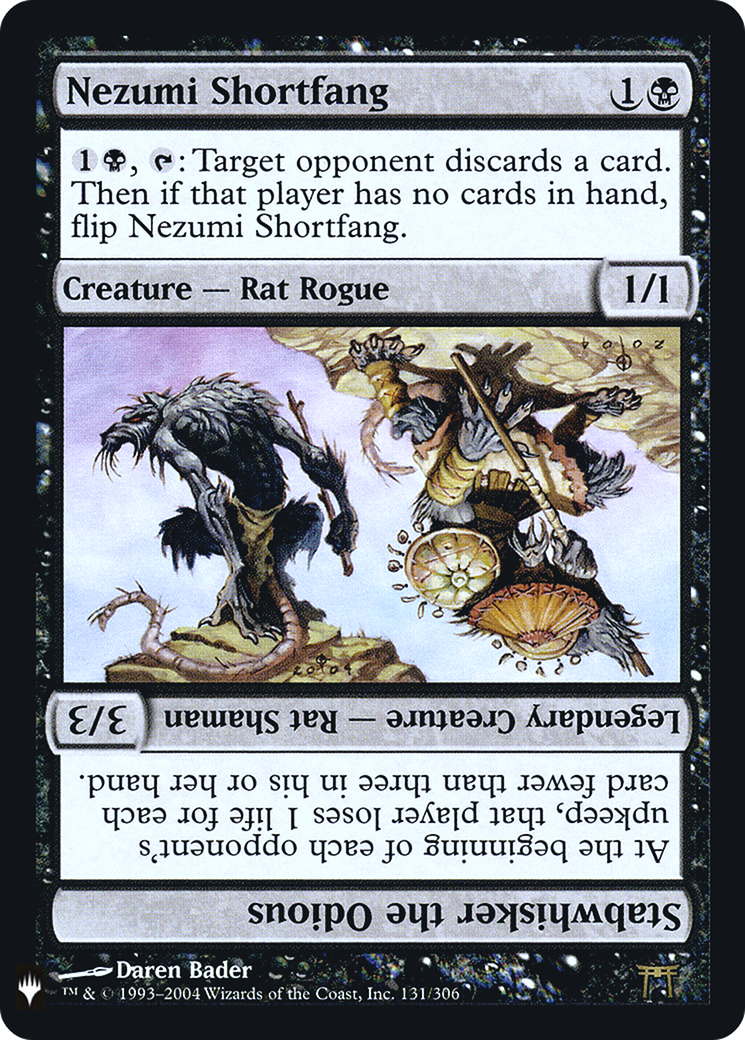 Nezumi Shortfang // Stabwhisker the Odious (LIST-CHK-131) - The List Foil