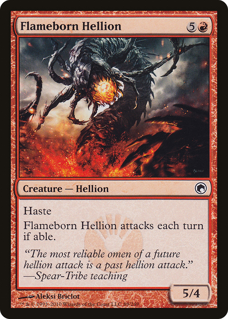Flameborn Hellion (SOM-089) – Cicatrices de Mirrodin