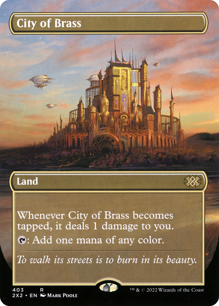City of Brass (Borderless) (2X2-403) - Double Masters 2022 (Borderless) Foil