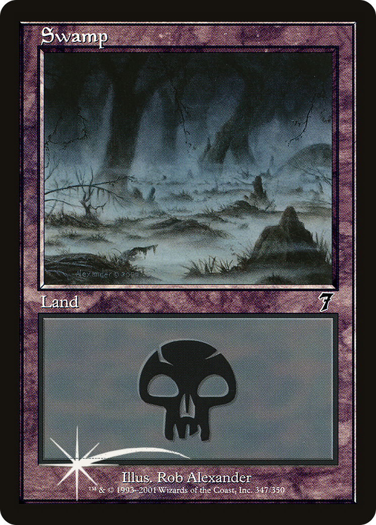 Swamp (347) (7ED-347★) - Seventh Edition Foil