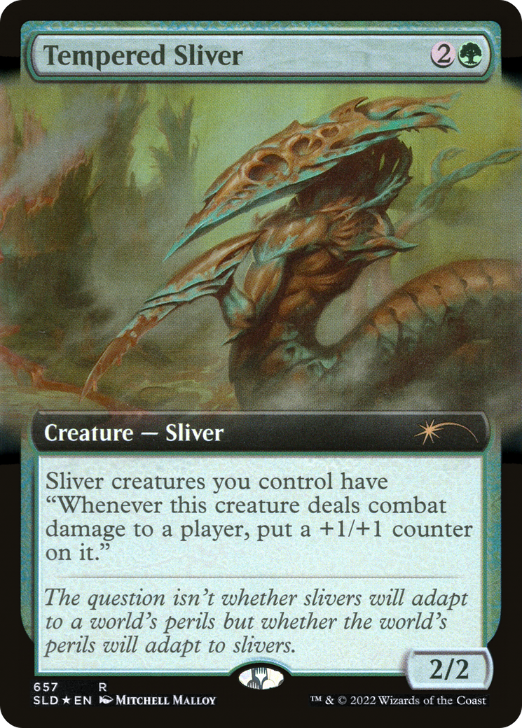 Tempered Sliver (Extended Art) (SLD-657) - Secret Lair Drop: (Extended Art) Foil