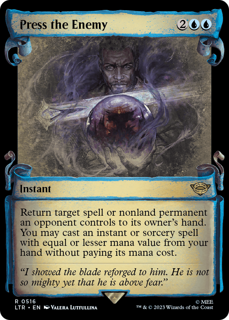 Press the Enemy (Showcase Scrolls) (LTR-516) - The Lord of the Rings: Tales of Middle-earth: (Showcase) Foil