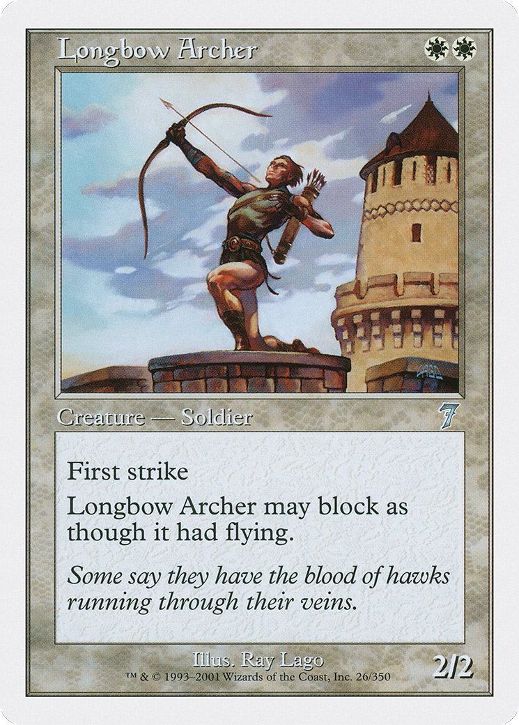 Longbow Archer (7ED-026) - Seventh Edition