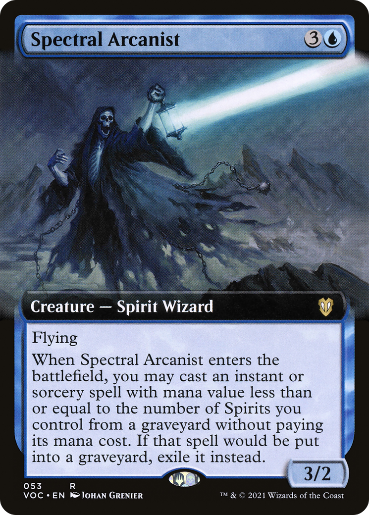 Spectral Arcanist (Extended Art) (VOC-053) - Crimson Vow Commander: (Extended Art)