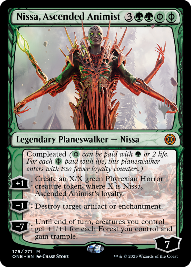Nissa, Ascended Animist (PPONE-175) - Phyrexia: All Will Be One Promos Foil